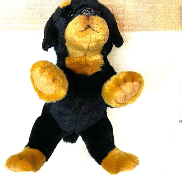 Demdaco Nat & Jules Black Rottweiller Tag Says Large Dog Pet 11” Long 2011 EUC - Picture 11 of 13